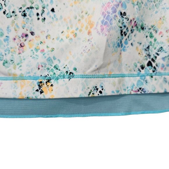 EPNY New Women's Mermaid Printed Multi Color Mesh Hem Active Skort Skirt - Picture 6 of 9